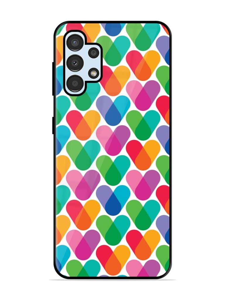 Overlapping Colors Colorful Premium Glass Case for Samsung Galaxy A32 (4G) Zapvi