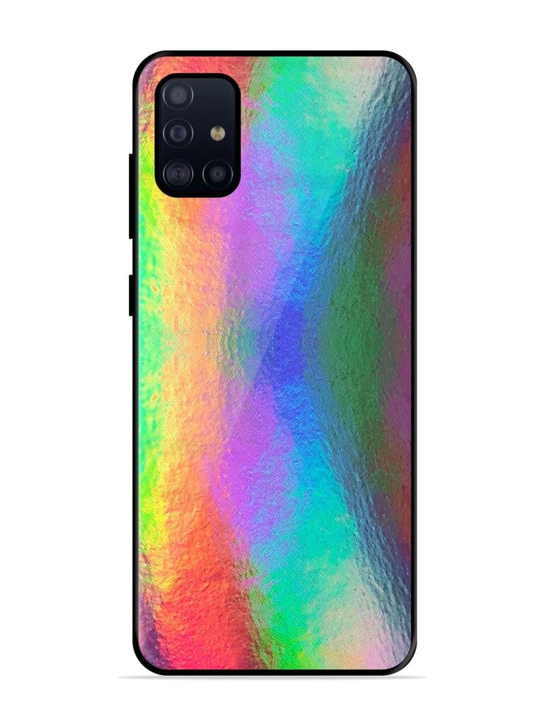 Colorful Holographic Background Premium Glass Case for Samsung Galaxy A51 Zapvi