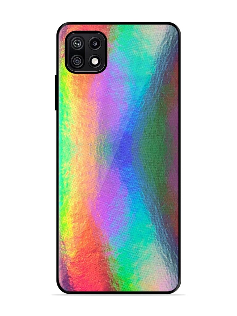 Colorful Holographic Background Premium Glass Case for Samsung Galaxy F42 (5G) Zapvi