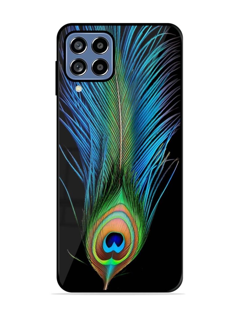 Peacock Feather Premium Glass Case for Samsung Galaxy M33 (5G) Zapvi