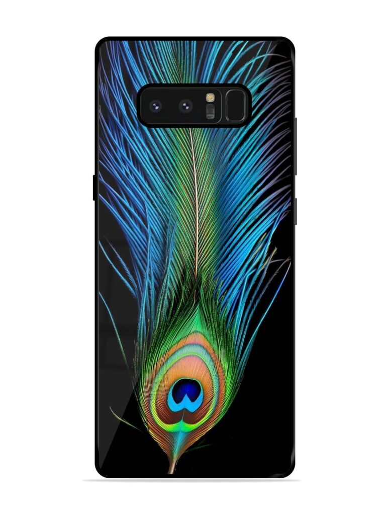 Peacock Feather Premium Glass Case for Samsung Galaxy Note 8 Zapvi