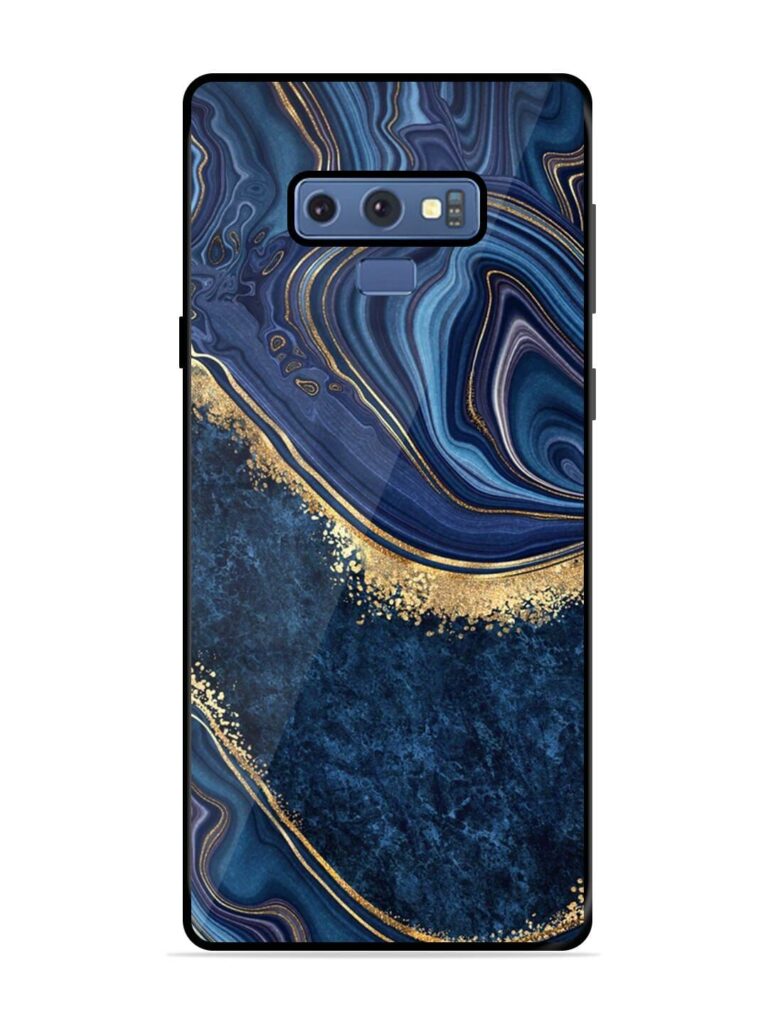 Abstract Background Blue Premium Glass Case for Samsung Galaxy Note 9 Zapvi