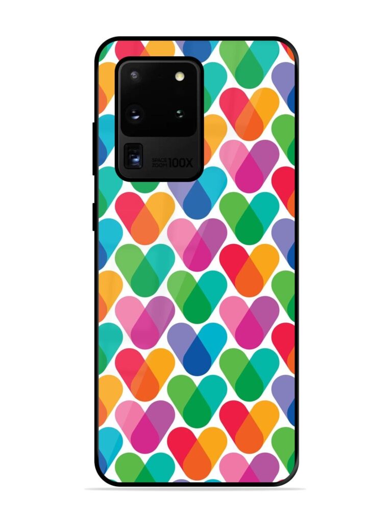 Overlapping Colors Colorful Premium Glass Case for Samsung Galaxy S20 Ultra Zapvi