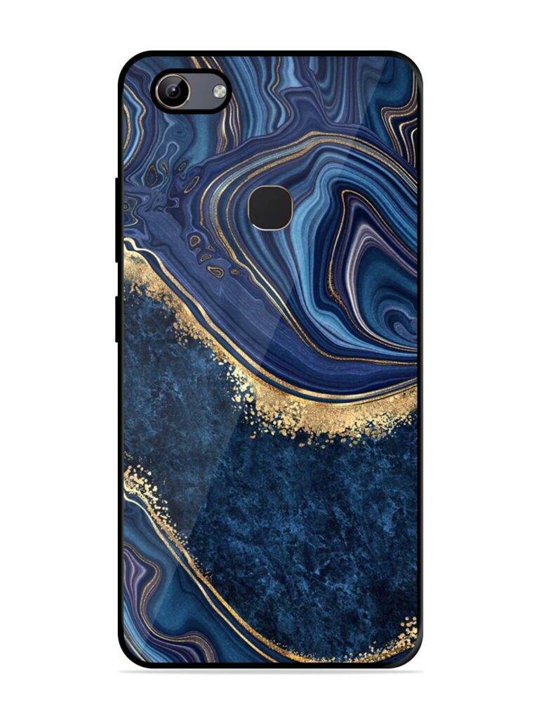 Abstract Background Blue Premium Glass Case for Vivo Y83 Zapvi