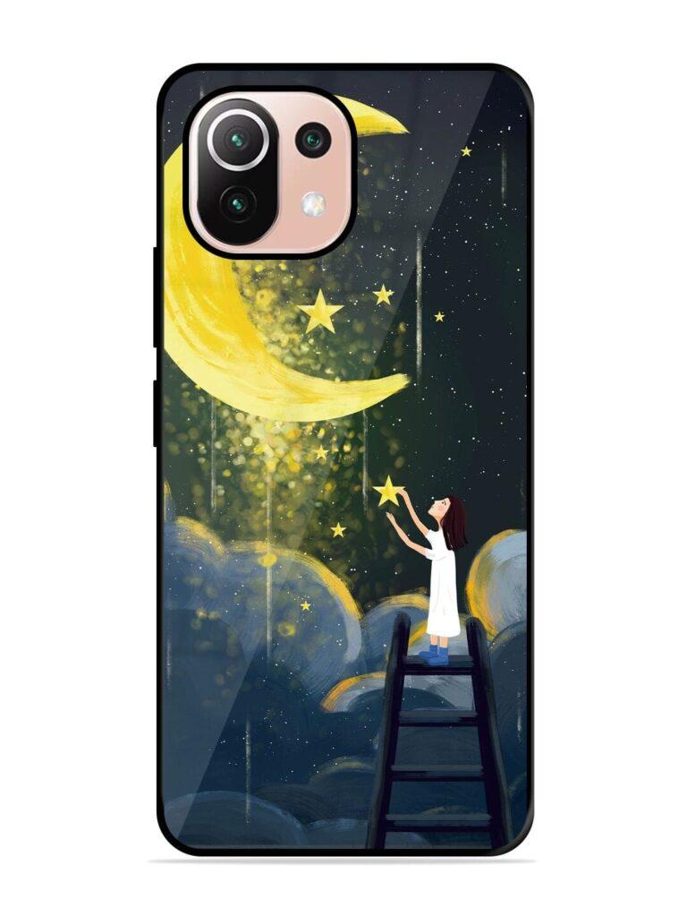 Moonlight Healing Night Illustration Glossy Metal TPU Case for Xiaomi Mi 11 Lite Zapvi