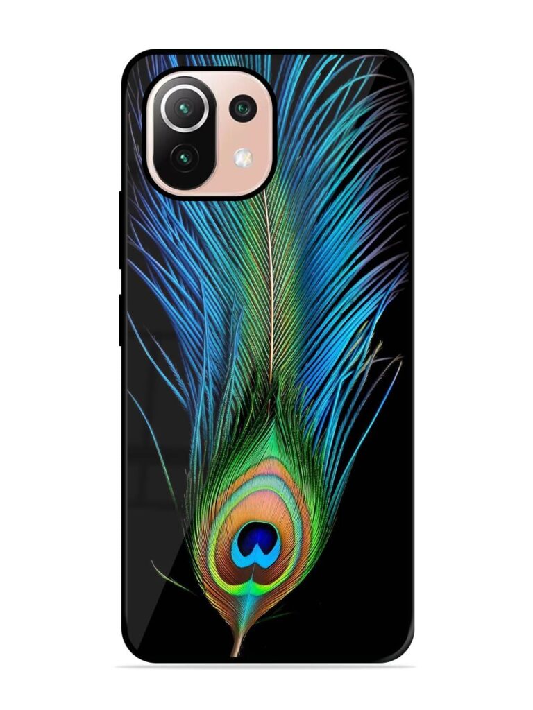Peacock Feather Glossy Metal TPU Case for Xiaomi Mi 11 Lite Zapvi