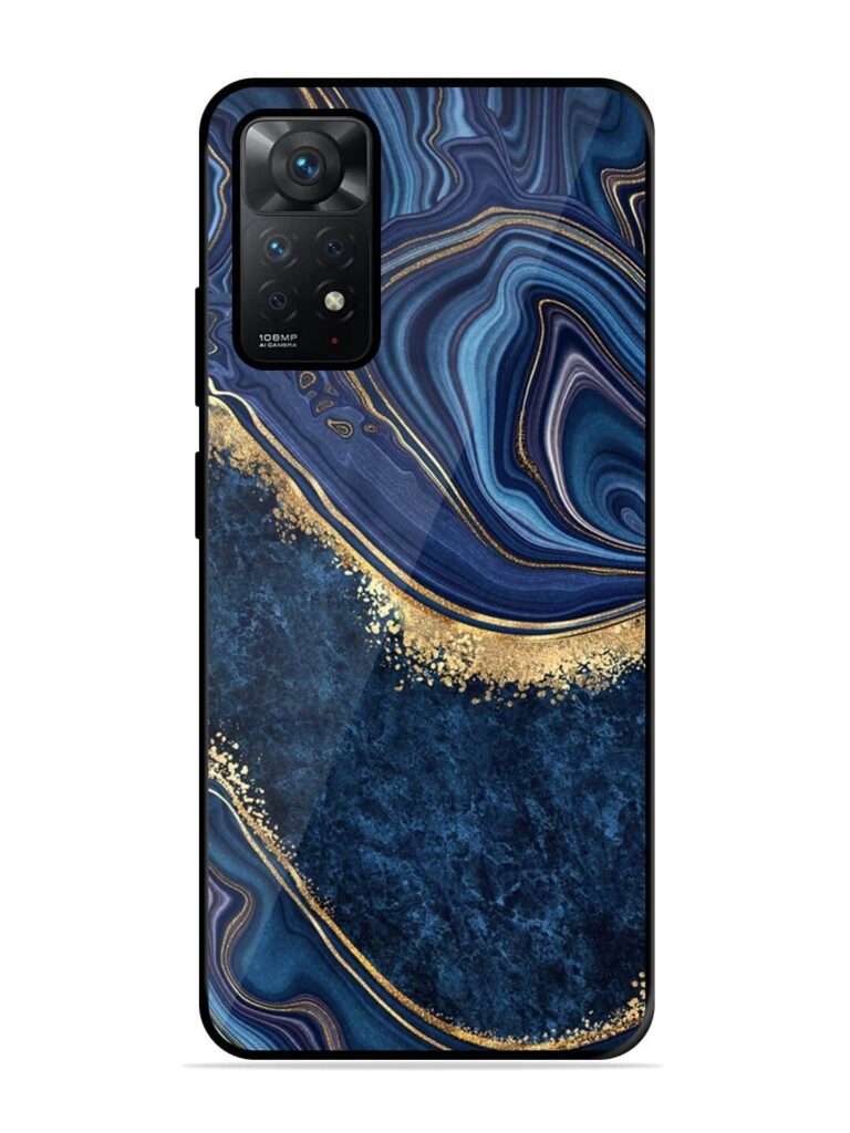 Abstract Background Blue Glossy Metal TPU Case for Xiaomi Redmi Note 11S Zapvi