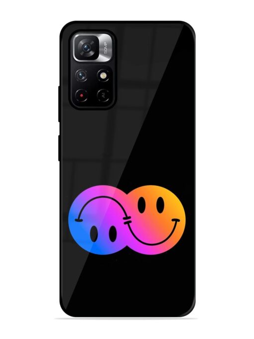 Gradient Smile Art Glossy Metal TPU Case for Xiaomi Redmi Note 11T (5G) Zapvi