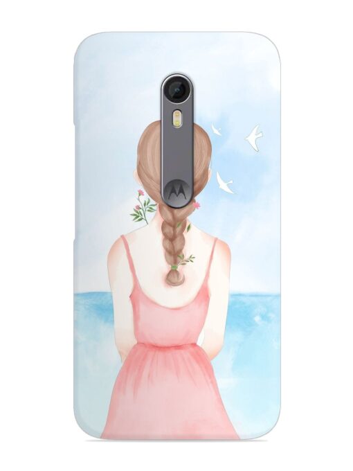 Watercolor Girl Vector Snap Case for Motorola Moto X Style Zapvi