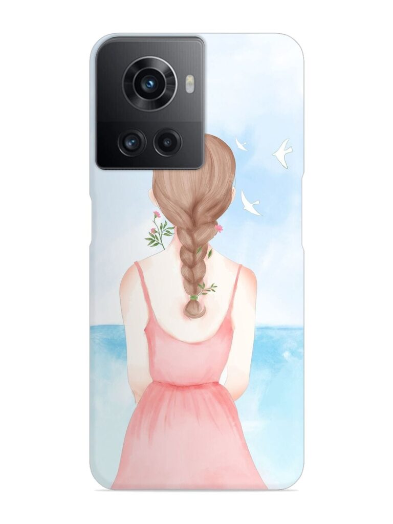 Watercolor Girl Vector Snap Case for Oneplus 10R (5G) Zapvi