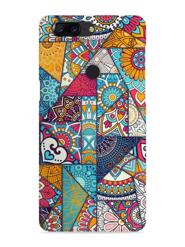 Patchwork Pattern Vintage Snap Case for Oneplus 5T Zapvi