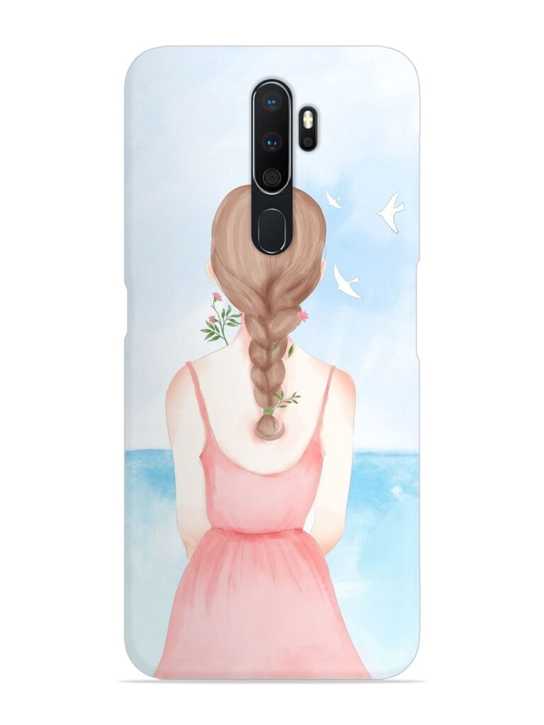 Watercolor Girl Vector Snap Case for Oppo A9 (2020) Zapvi