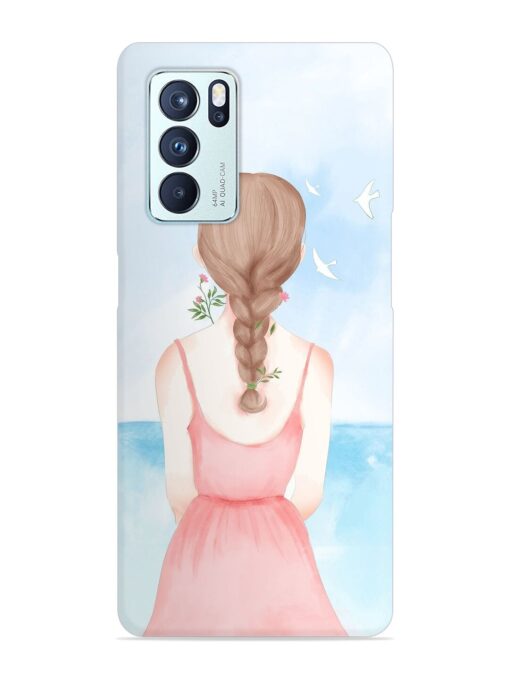 Watercolor Girl Vector Snap Case for Oppo Reno 6 Pro (5G) Zapvi