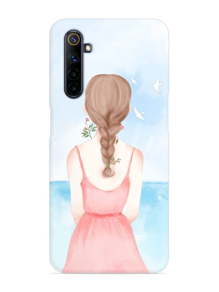 Watercolor Girl Vector Snap Case for Realme 6I Zapvi