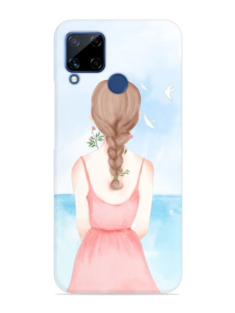 Watercolor Girl Vector Snap Case for Realme C15 Zapvi