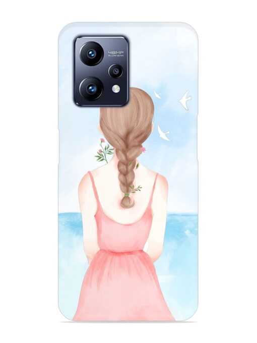 Watercolor Girl Vector Snap Case for Realme Narzo 50 Pro Zapvi