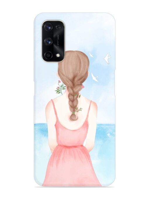 Watercolor Girl Vector Snap Case for Realme X7 Pro (5G) Zapvi