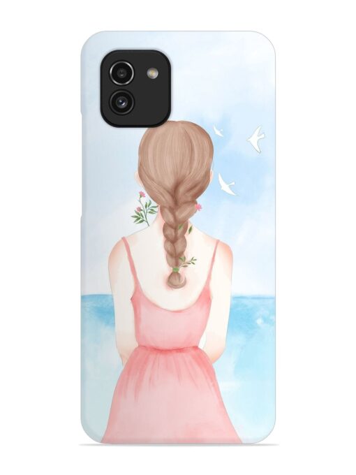 Watercolor Girl Vector Snap Case for Samsung Galaxy A03 Zapvi