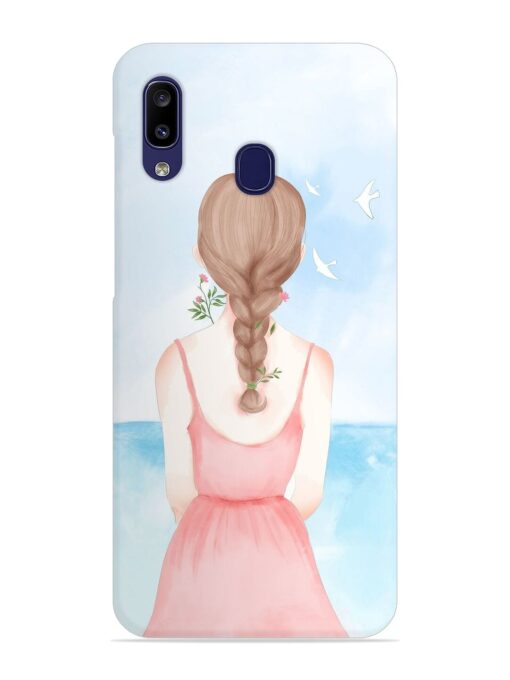 Watercolor Girl Vector Snap Case for Samsung Galaxy A20 Zapvi