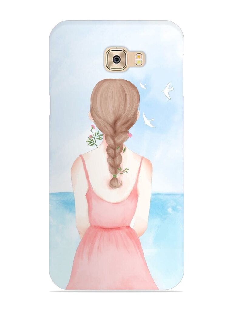 Watercolor Girl Vector Snap Case for Samsung Galaxy C7 Pro Zapvi