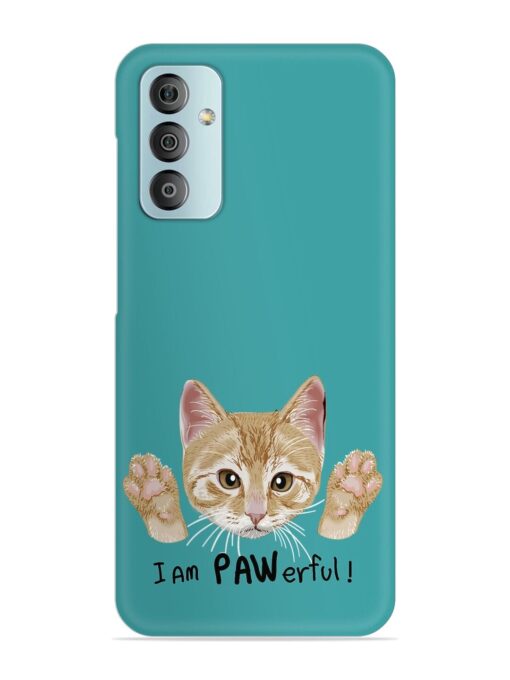 Typography Slogan Cat Snap Case for Samsung Galaxy F23 (5G) Zapvi