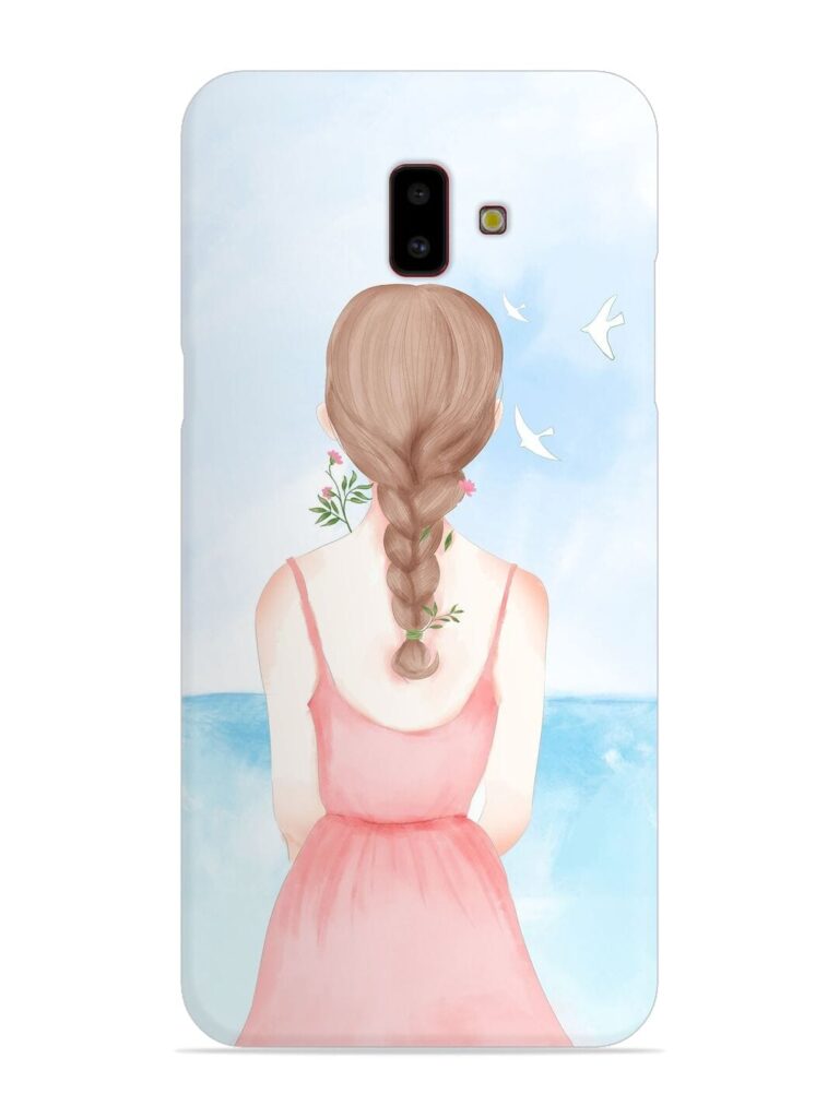 Watercolor Girl Vector Snap Case for Samsung Galaxy J6 Plus Zapvi