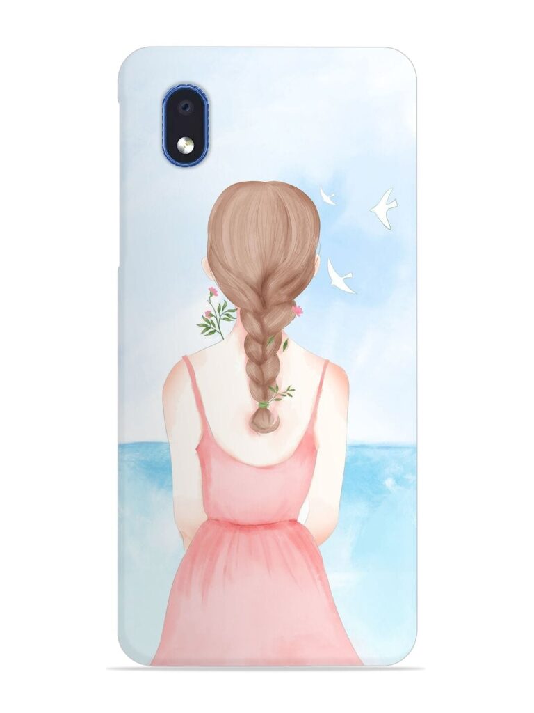 Watercolor Girl Vector Snap Case for Samsung Galaxy M01 Core Zapvi