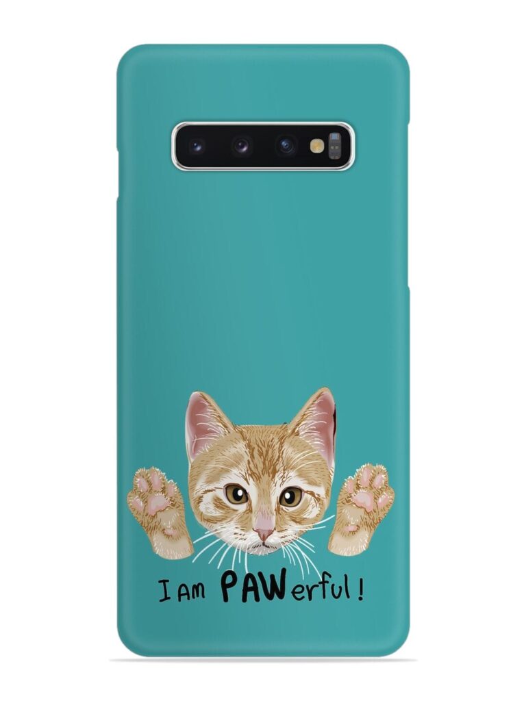Typography Slogan Cat Snap Case for Samsung Galaxy S10 Zapvi