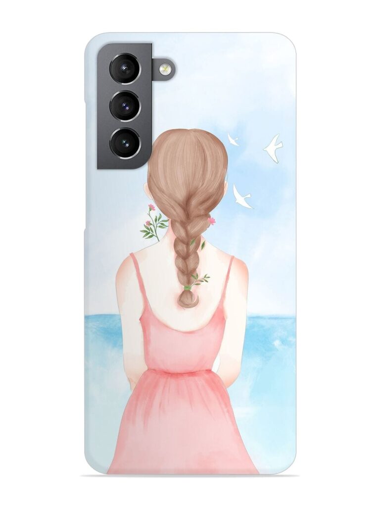 Watercolor Girl Vector Snap Case for Samsung Galaxy S22 (5G) Zapvi