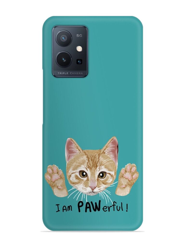 Typography Slogan Cat Snap Case for Vivo T1 (5G) Zapvi