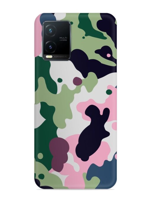 Seamless Funky Camouflage Snap Case for Vivo T1X Zapvi