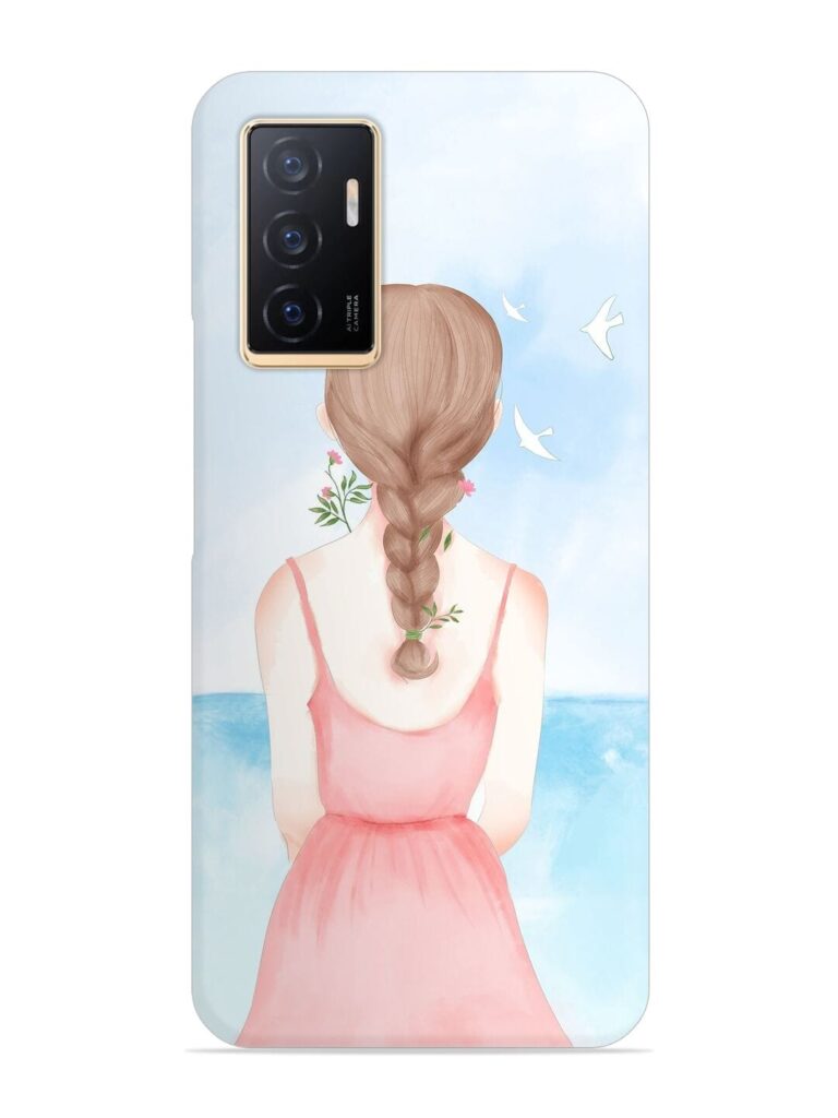 Watercolor Girl Vector Snap Case for Vivo V23E (5G) Zapvi