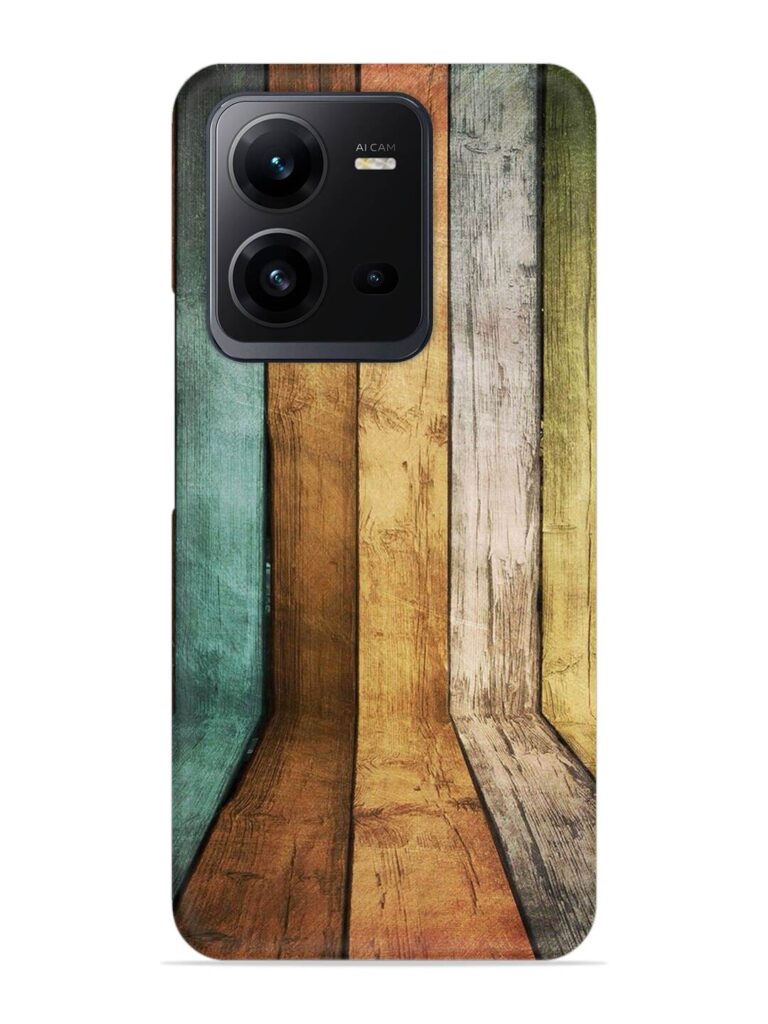 Wooden Realistic Art Snap Case for Vivo V25 (5G) Zapvi