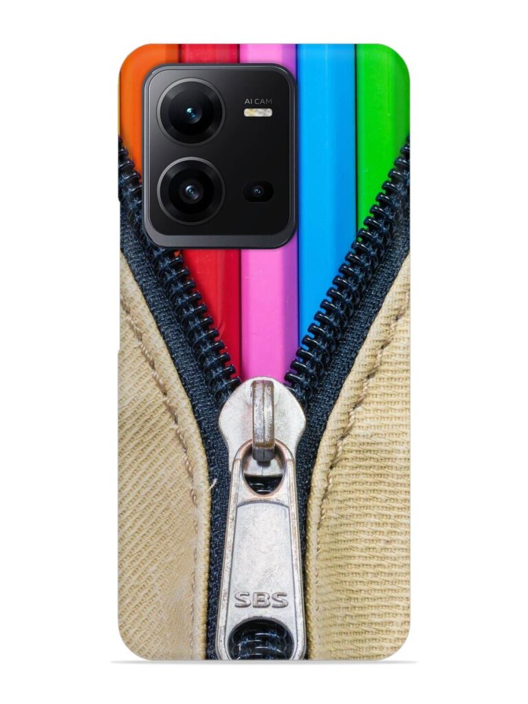 Zip In Color Snap Case for Vivo V25 (5G) Zapvi