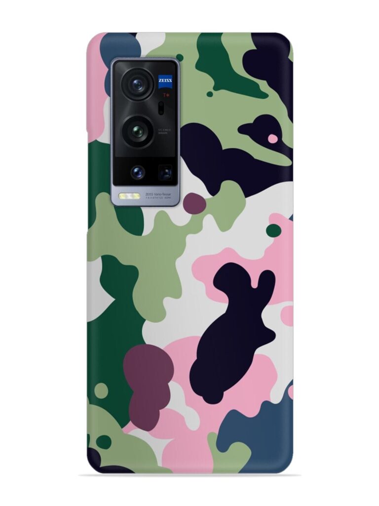 Seamless Funky Camouflage Snap Case for Vivo X60 Pro Plus Zapvi