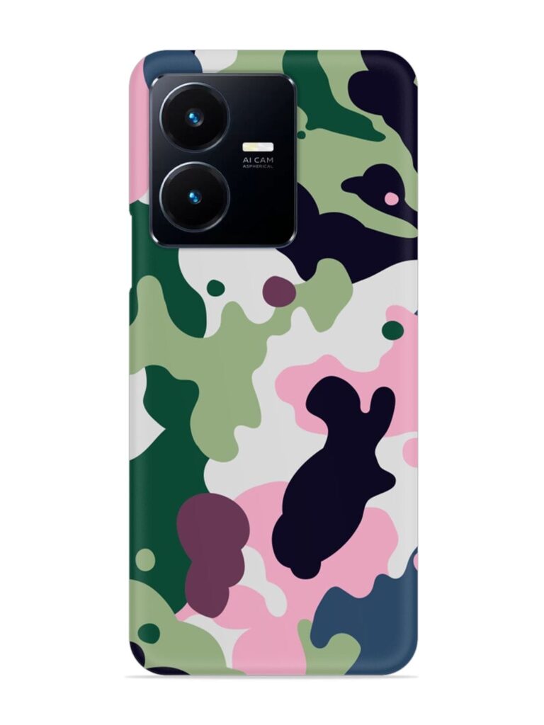 Seamless Funky Camouflage Snap Case for Vivo Y22 Zapvi