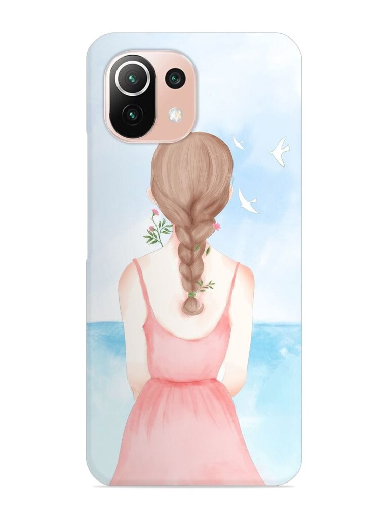 Watercolor Girl Vector Snap Case for Xiaomi Mi 11 Lite Zapvi