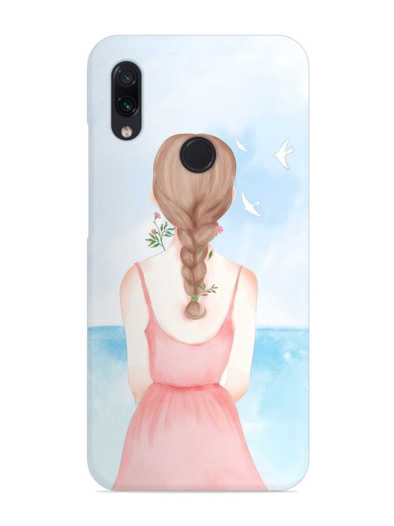 Watercolor Girl Vector Snap Case for Xiaomi Redmi Note 7S Zapvi