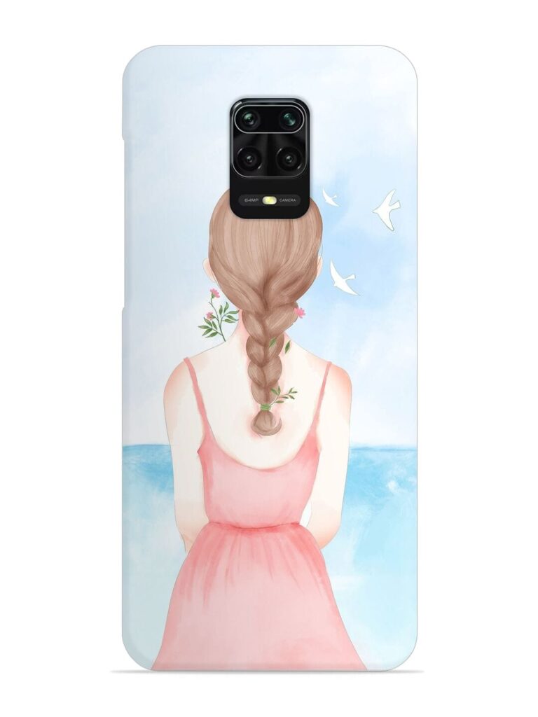 Watercolor Girl Vector Snap Case for Xiaomi Redmi Note 9 Pro Zapvi