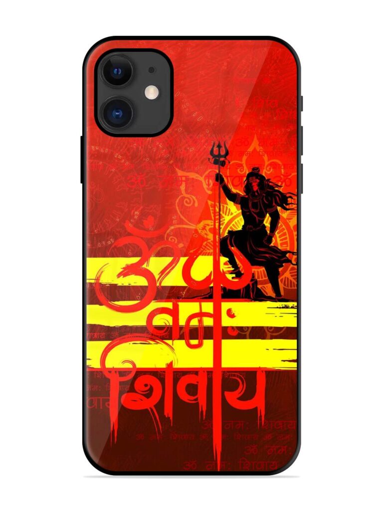 Illustration Lord Shiva Glossy Metal TPU Phone Cover for Apple Iphone 11 Zapvi
