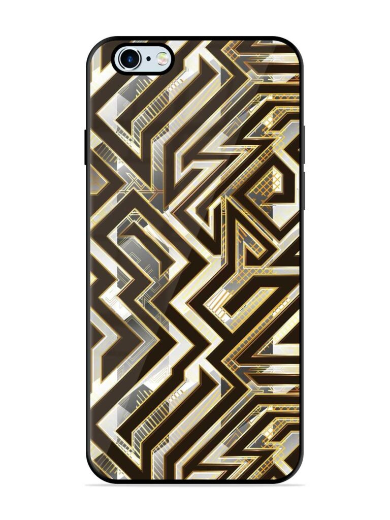 Technology Geometric Seamless Glossy Metal Phone Cover for Apple Iphone 6 Plus Zapvi