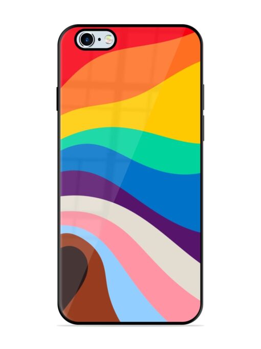 Minimal Pride Art Glossy Metal Phone Cover for Apple Iphone 6 Plus Zapvi