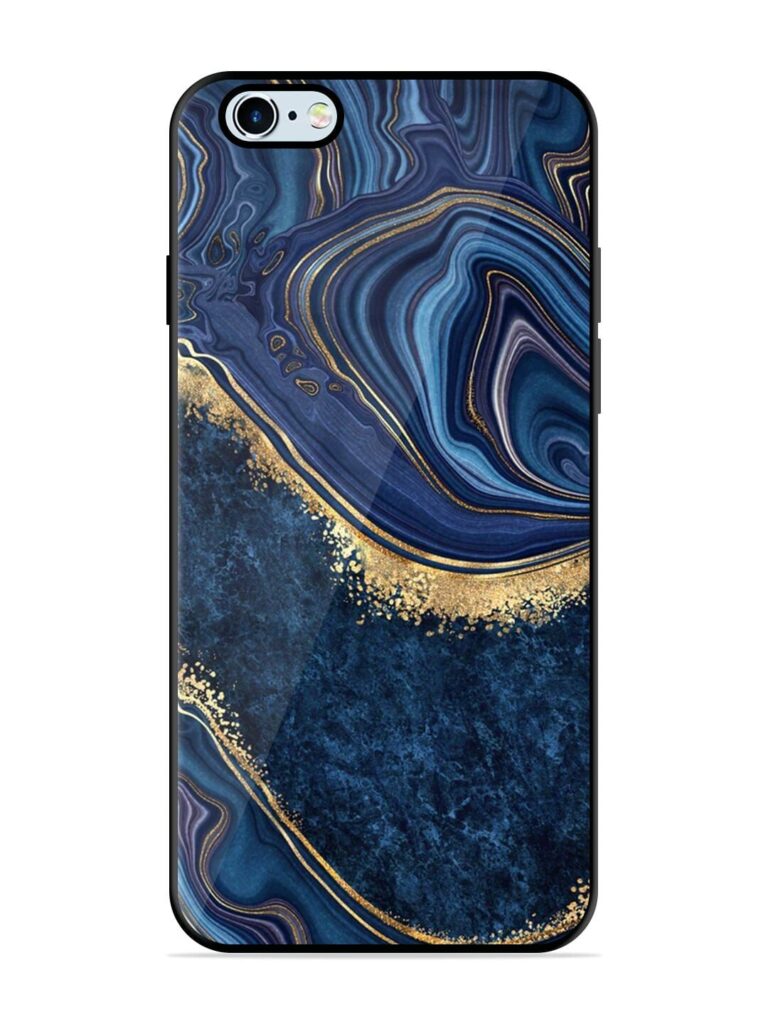Abstract Background Blue Glossy Metal TPU Phone Cover for Apple Iphone 6S Plus Zapvi