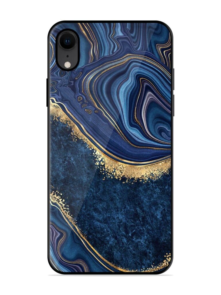 Abstract Background Blue Glossy Metal TPU Phone Cover for Apple Iphone Xr Zapvi