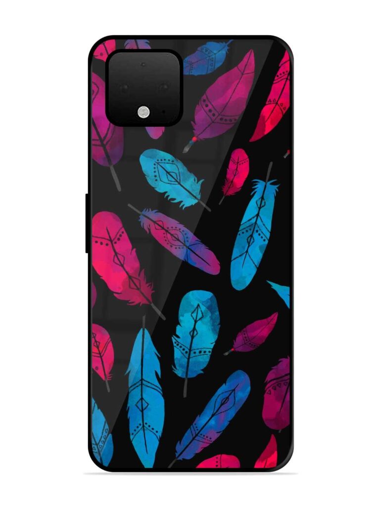 Feather Art Glossy Metal Phone Cover for Google Pixel 4 Zapvi