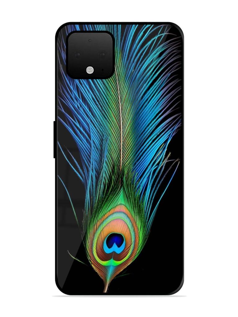 Peacock Feather Glossy Metal TPU Phone Cover for Google Pixel 4 Zapvi