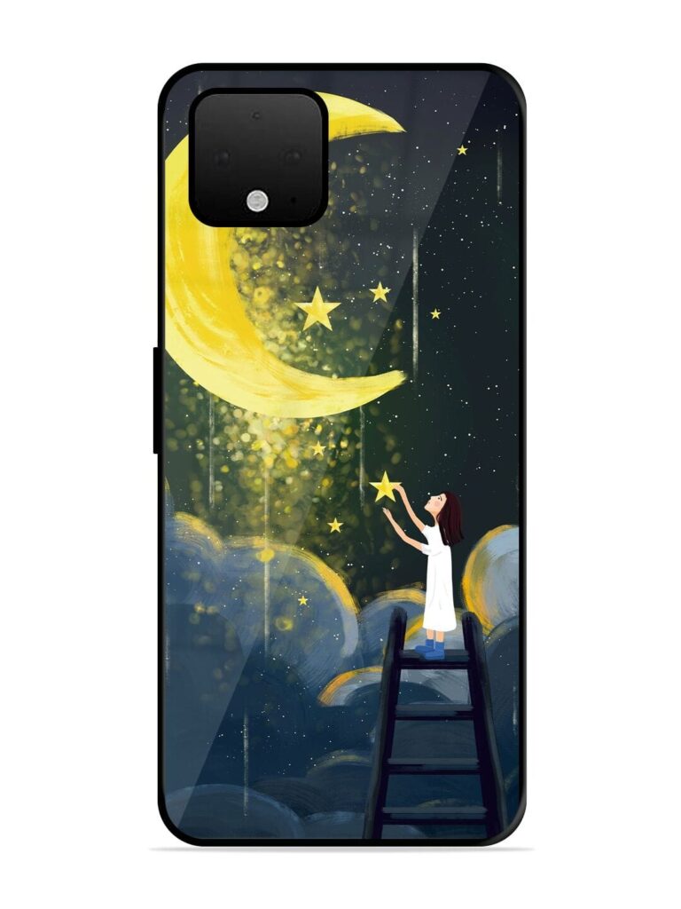 Moonlight Healing Night Illustration Glossy Metal TPU Phone Cover for Google Pixel 4 Xl Zapvi