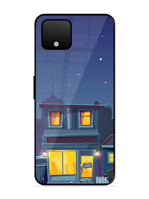 Vector Night House Glossy Metal Phone Cover for Google Pixel 4 Xl Zapvi
