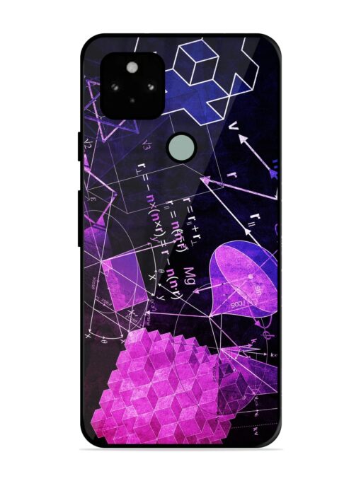 Math Physics Formula Art Glossy Metal Phone Cover for Google Pixel 5 Zapvi