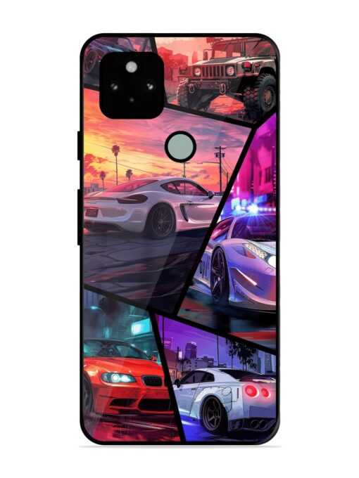 Ride In Pixels Glossy Metal Phone Cover for Google Pixel 5 Zapvi